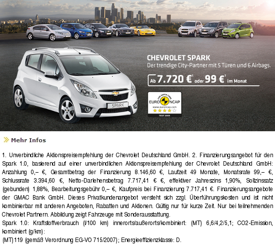 Chevrolet Spark, eine sichere Wahl