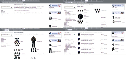 Shop-Beispiel auf der Internetseite