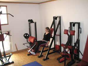 Fitnessraum auf dem Ferienhof Bausrup