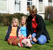 Kinderspass im Garten auf dem Ferienhof Baustrup